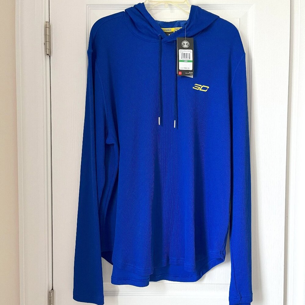 New Men's Under Armour Hoodie Blue Size L